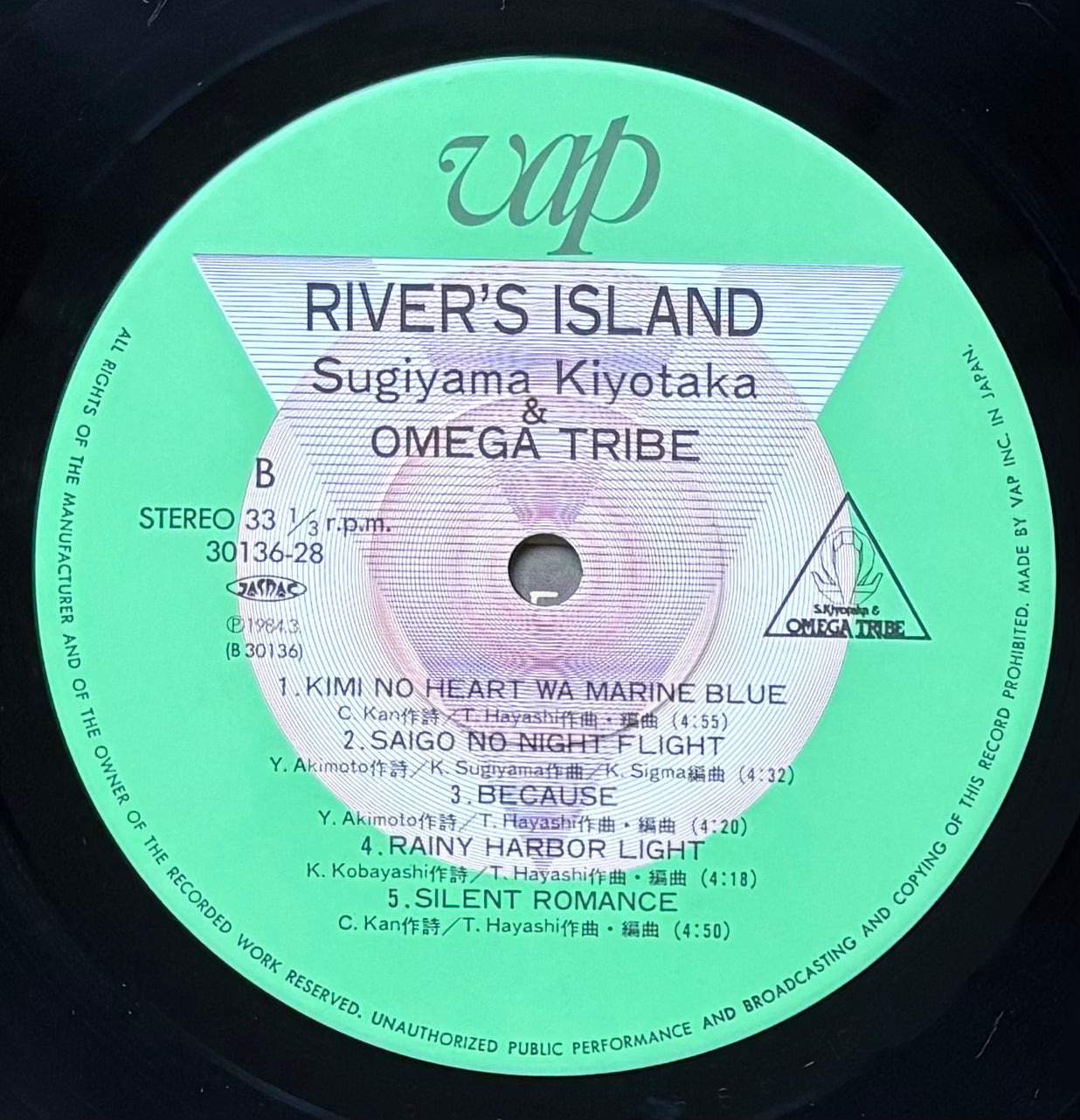 S. Kiyotaka & Omega Tribe “River’s Island” (1984)