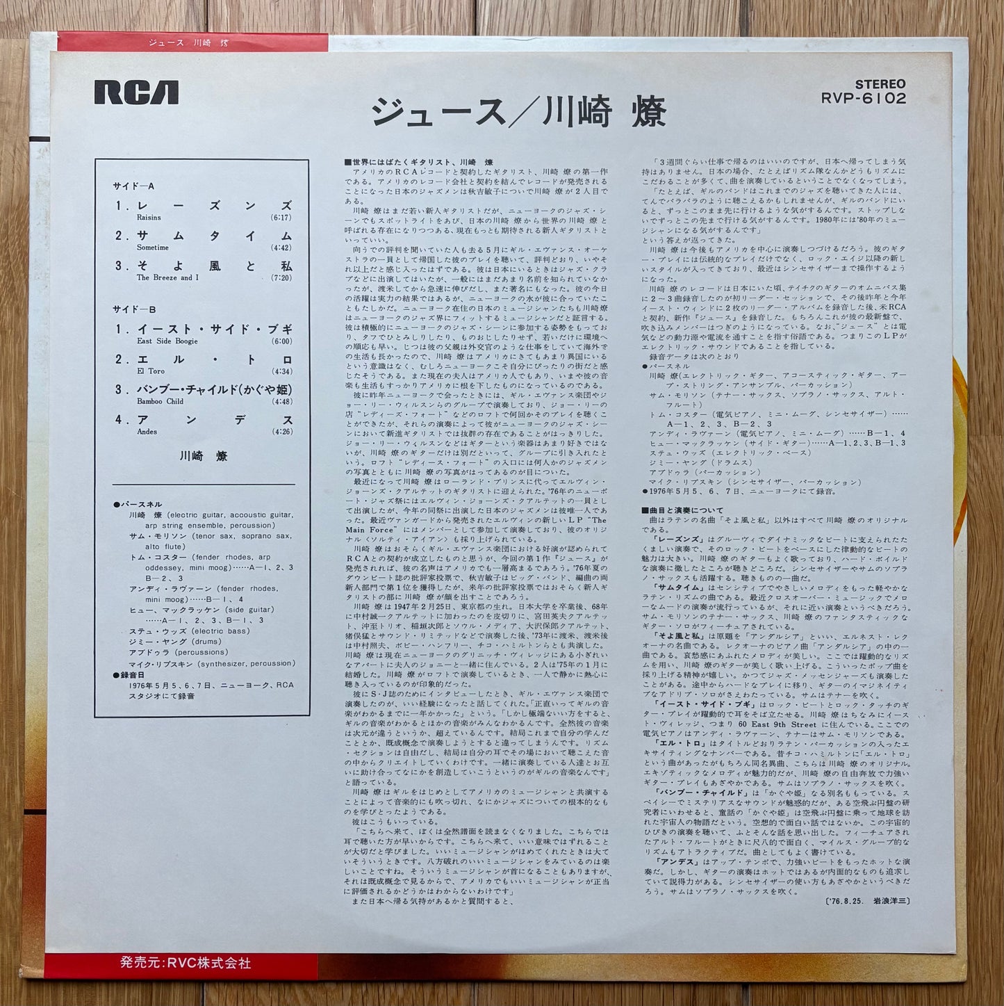 Ryo Kawasaki "Juice" (1976) First Press