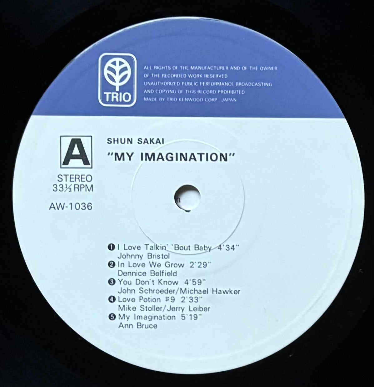 Shun Sakai “My Imagination” (1979)
