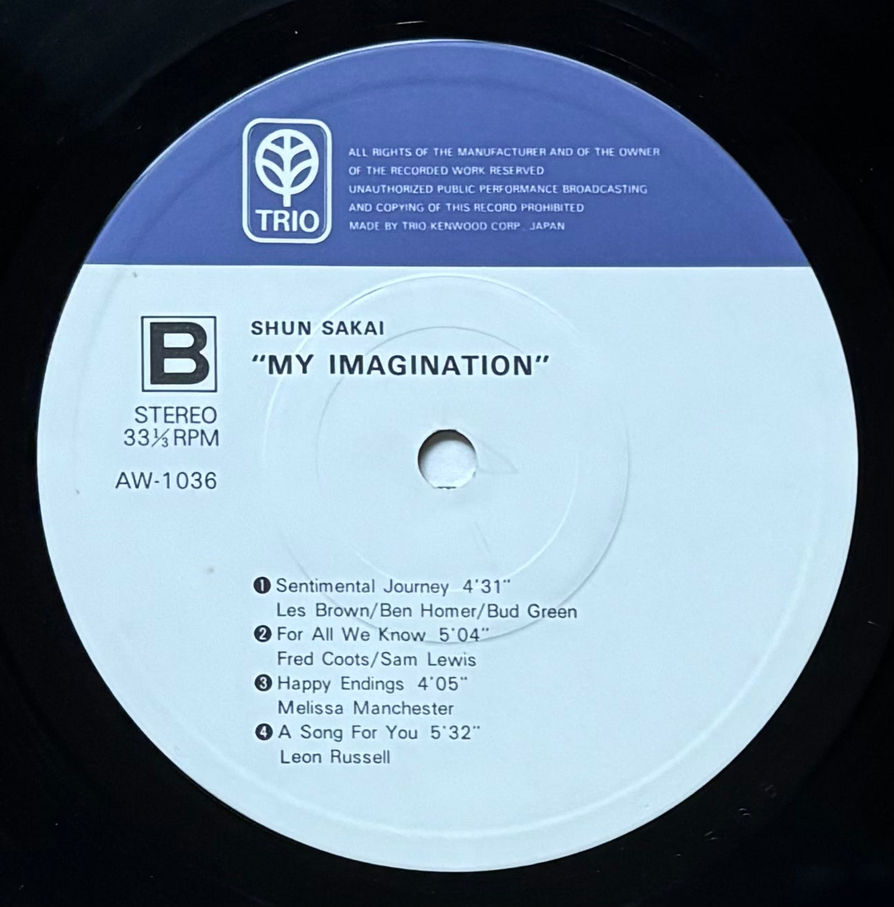 Shun Sakai “My Imagination” (1979)