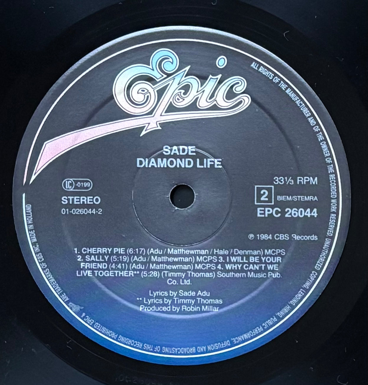 Sade “Diamond Life” (1984) UK press - Gatefold & Hype Sticker