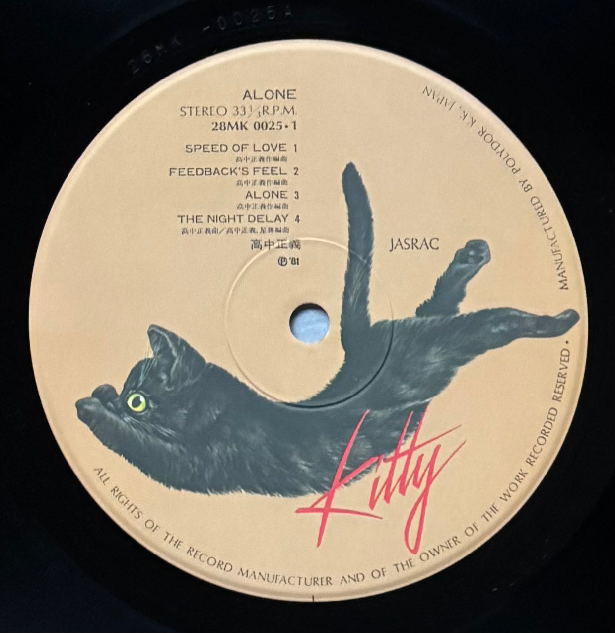 Masayoshi Takanaka “Alone” (1981) First Press