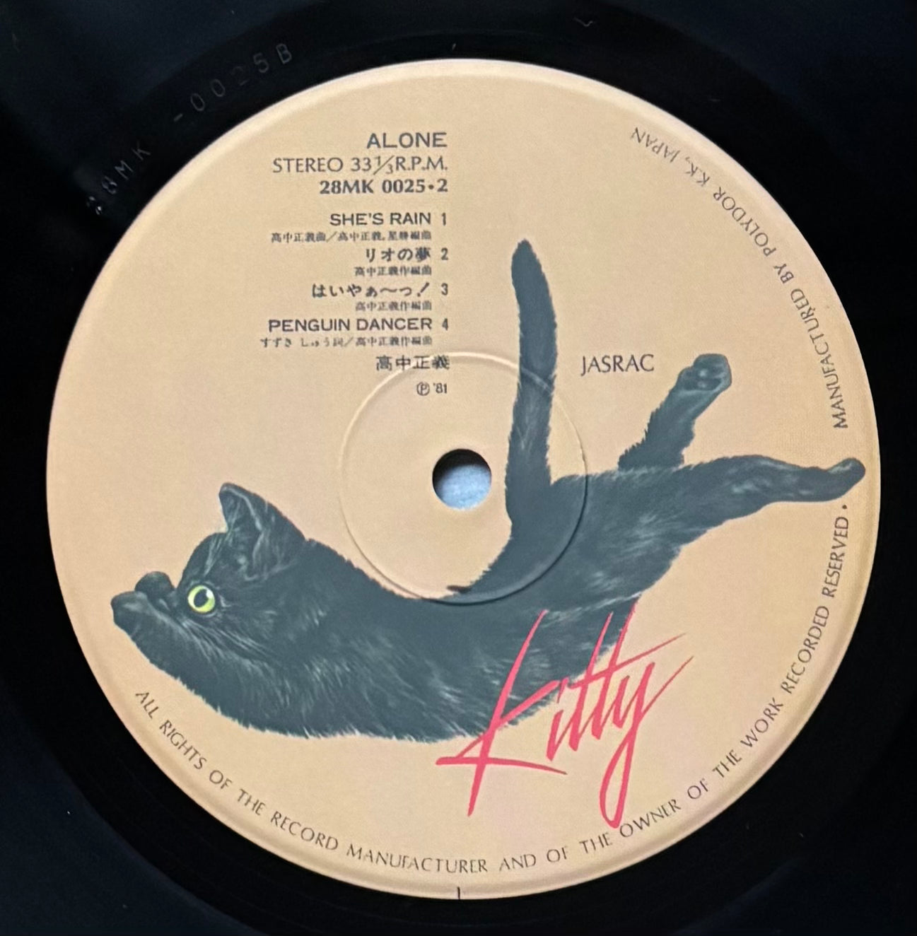 Masayoshi Takanaka “Alone” (1981) First Press