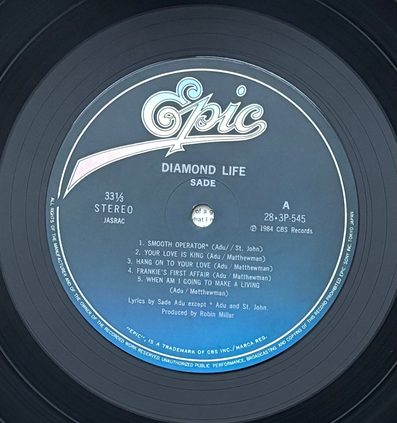 Sade "Diamond Life" (1984) Japanese Press