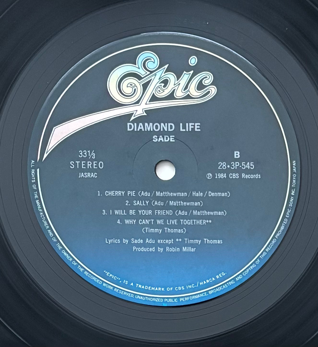 Sade "Diamond Life" (1984) Japanese Press