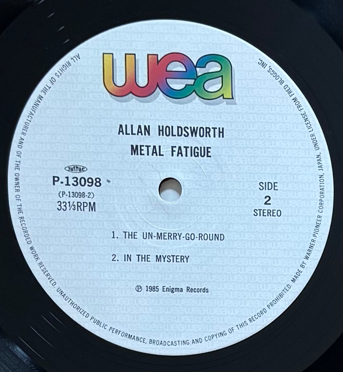 Allan Holdsworth “Metal Fatigue” (1985) Japanese Press