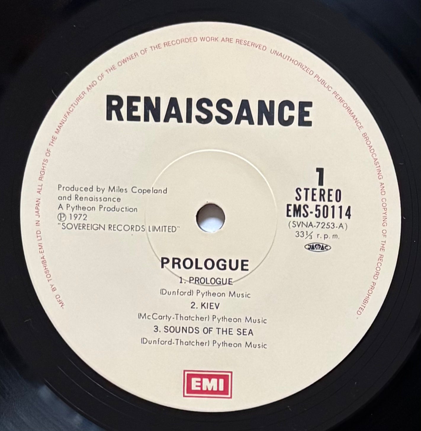 Renaissance “Prologue” (1983) Japanese press