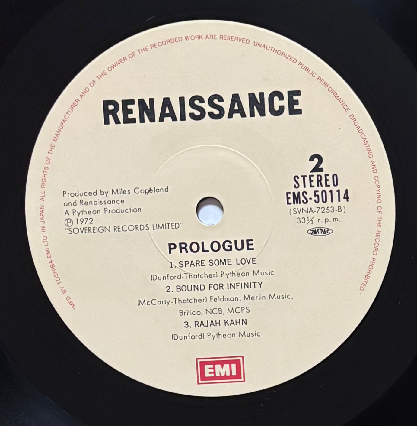Renaissance “Prologue” (1983) Japanese press