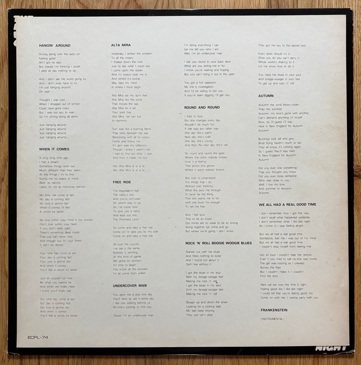 The Edgar Winter Group “They Only Come Out At Night” (1972) Japanese Press