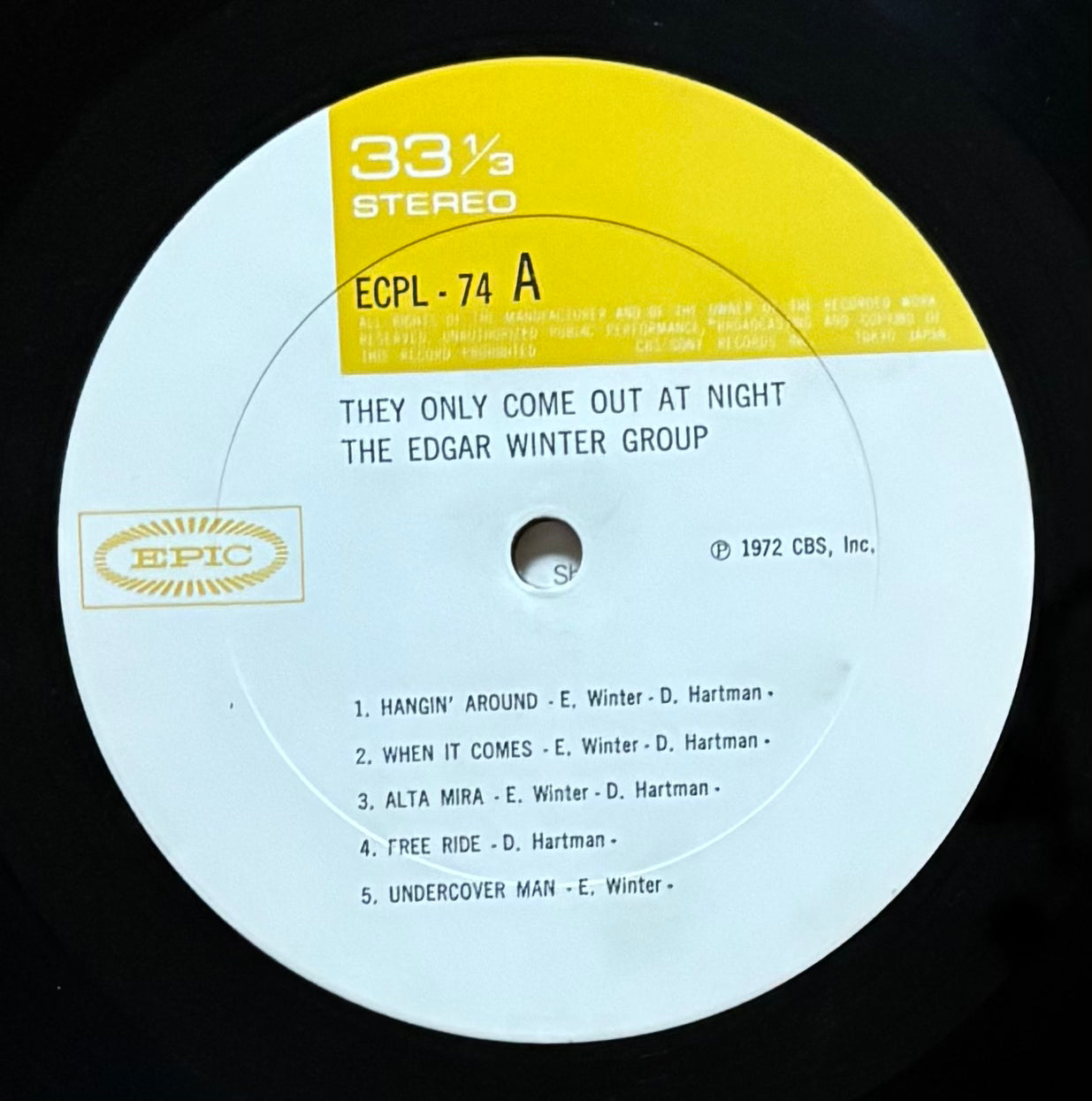 The Edgar Winter Group “They Only Come Out At Night” (1972) Japanese Press
