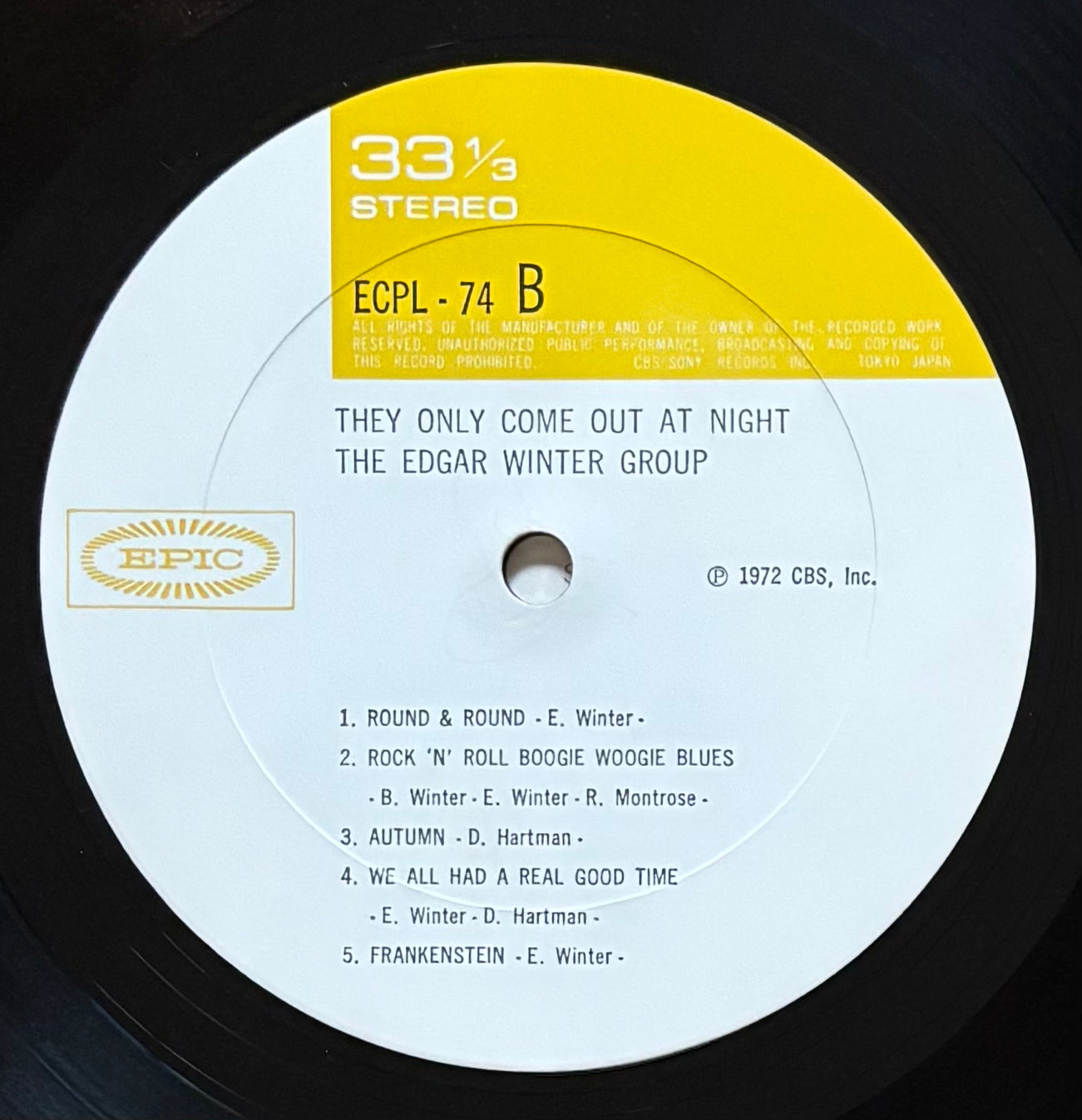 The Edgar Winter Group “They Only Come Out At Night” (1972) Japanese Press