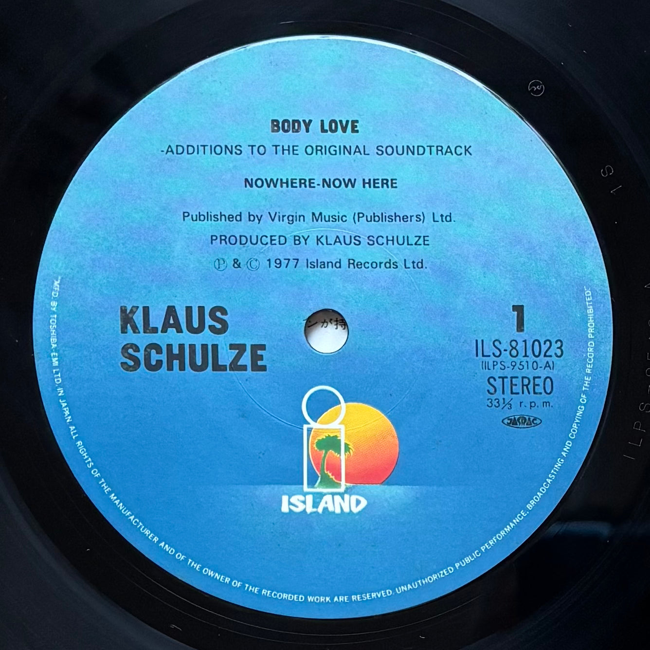 Klaus Schulze" Body Love" (1977) Japanese Press