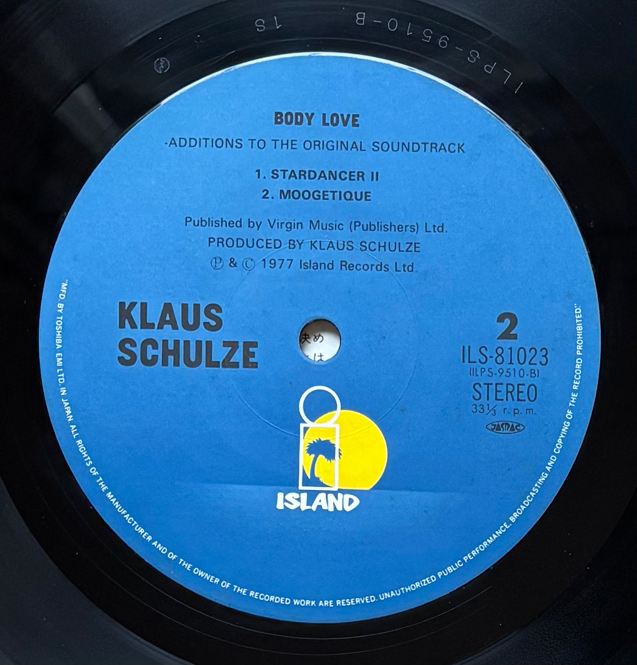 Klaus Schulze" Body Love" (1977) Japanese Press