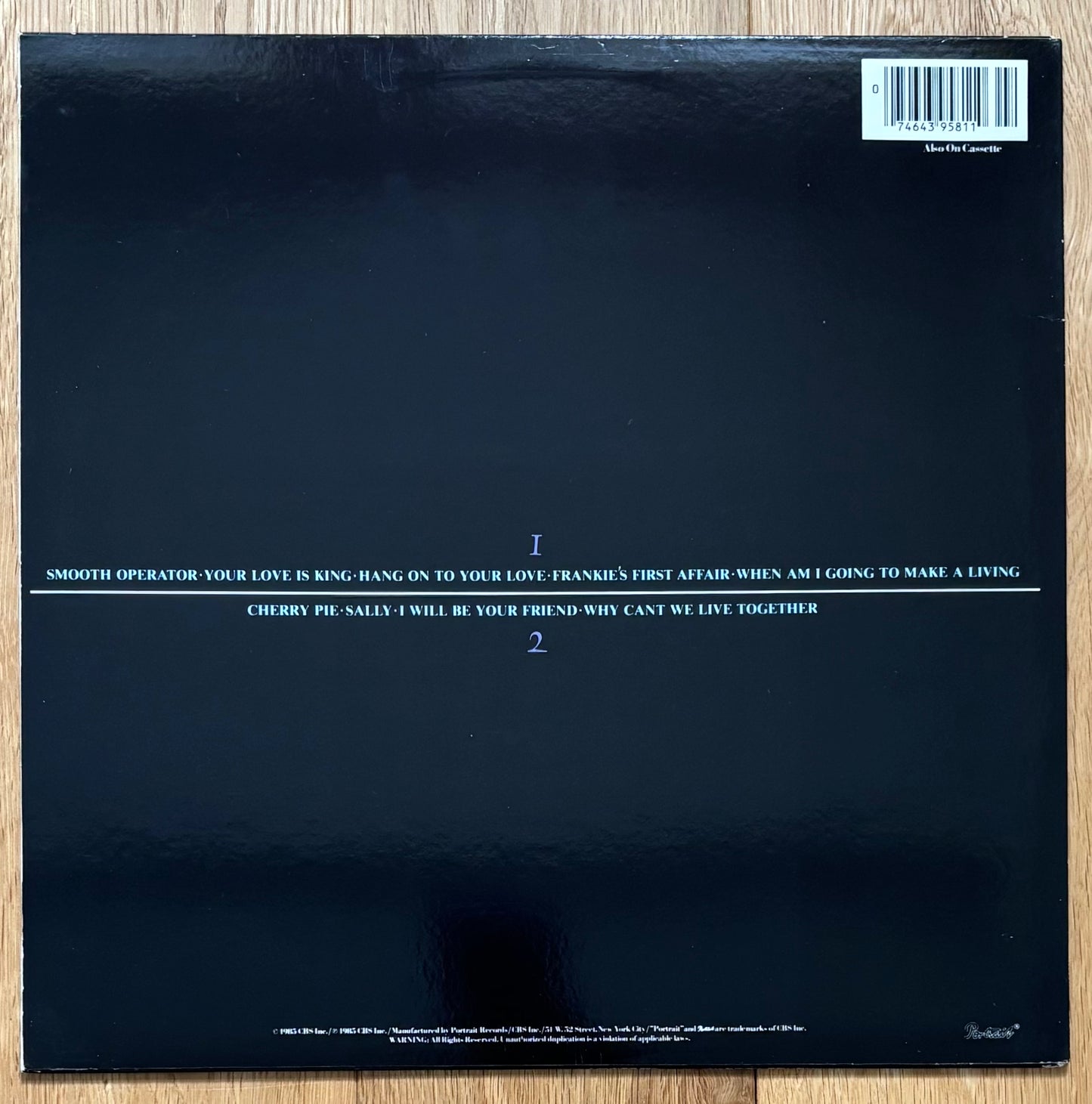 Sade “Diamond Life” (1985) US Reissue