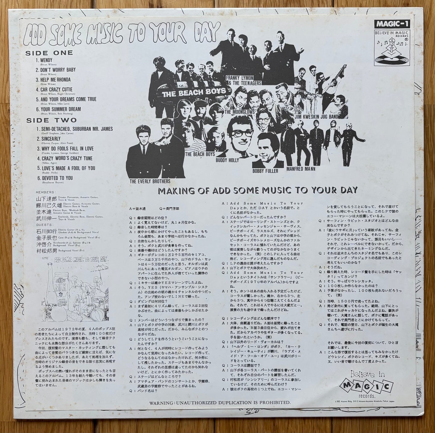 Tatsuro Yamashita  "Add Some Music To Your Day" (1985 reissue)