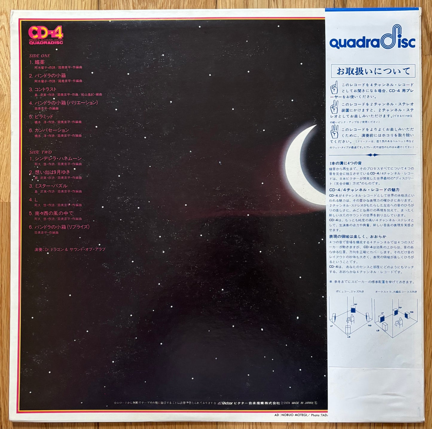 Hiromi Iwasaki “Pandora’s Box” (1978) CD-4 Quadraphonic Recording