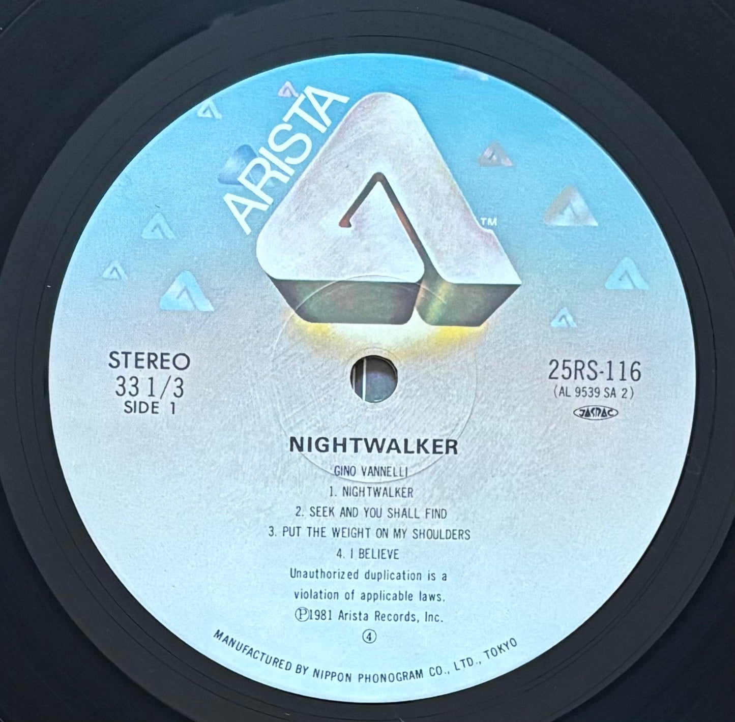 Gino Vannelli “Night Walker” (1981) Japanese Press