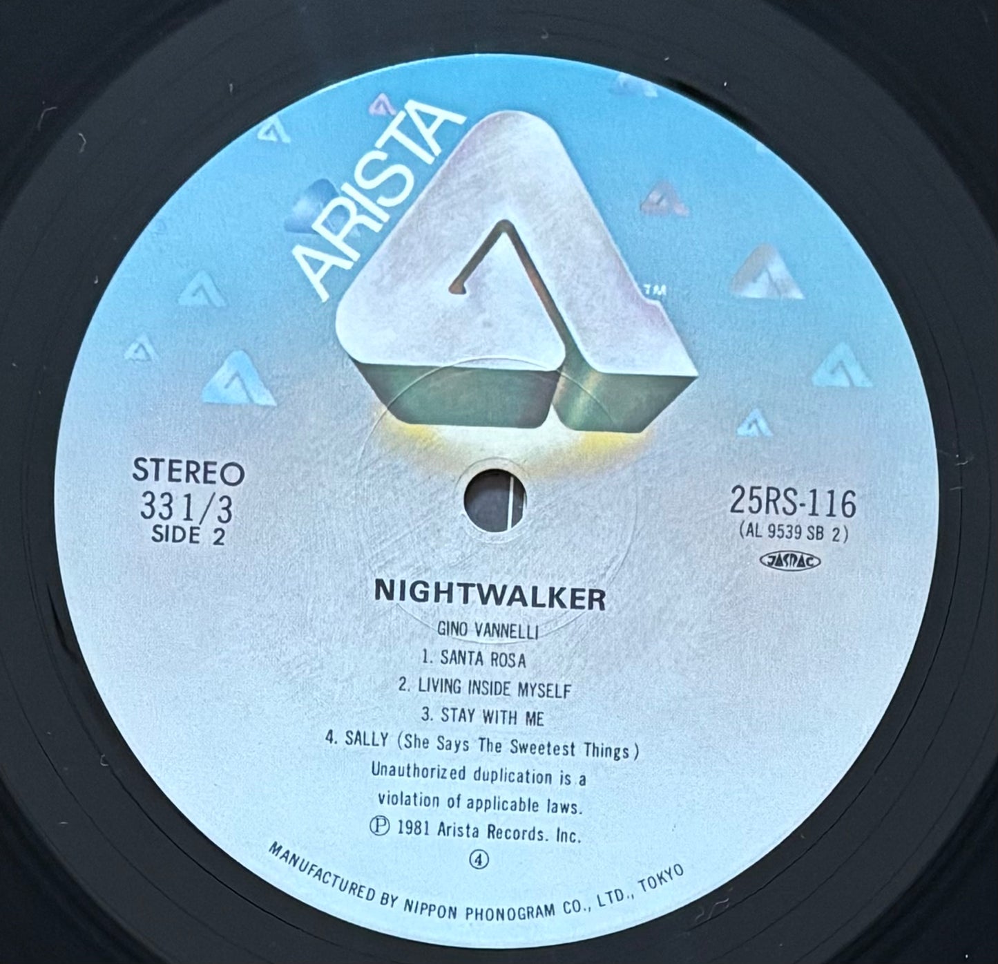 Gino Vannelli “Night Walker” (1981) Japanese Press