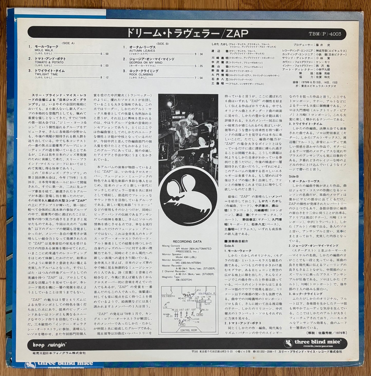 Zap “Dream Traveller” (1979) First Press
