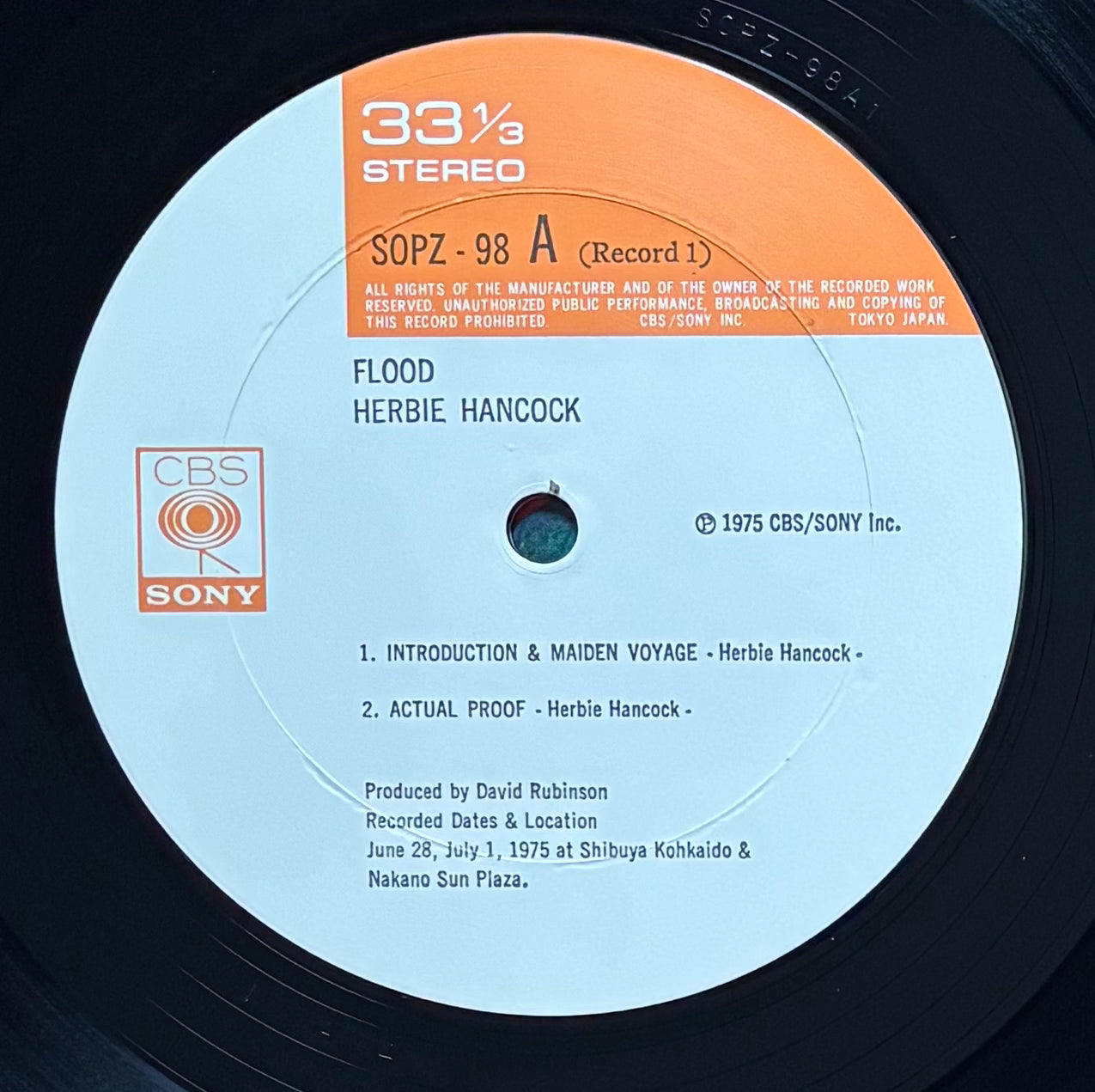 Herbie Hancock “Flood” (1975) First press
