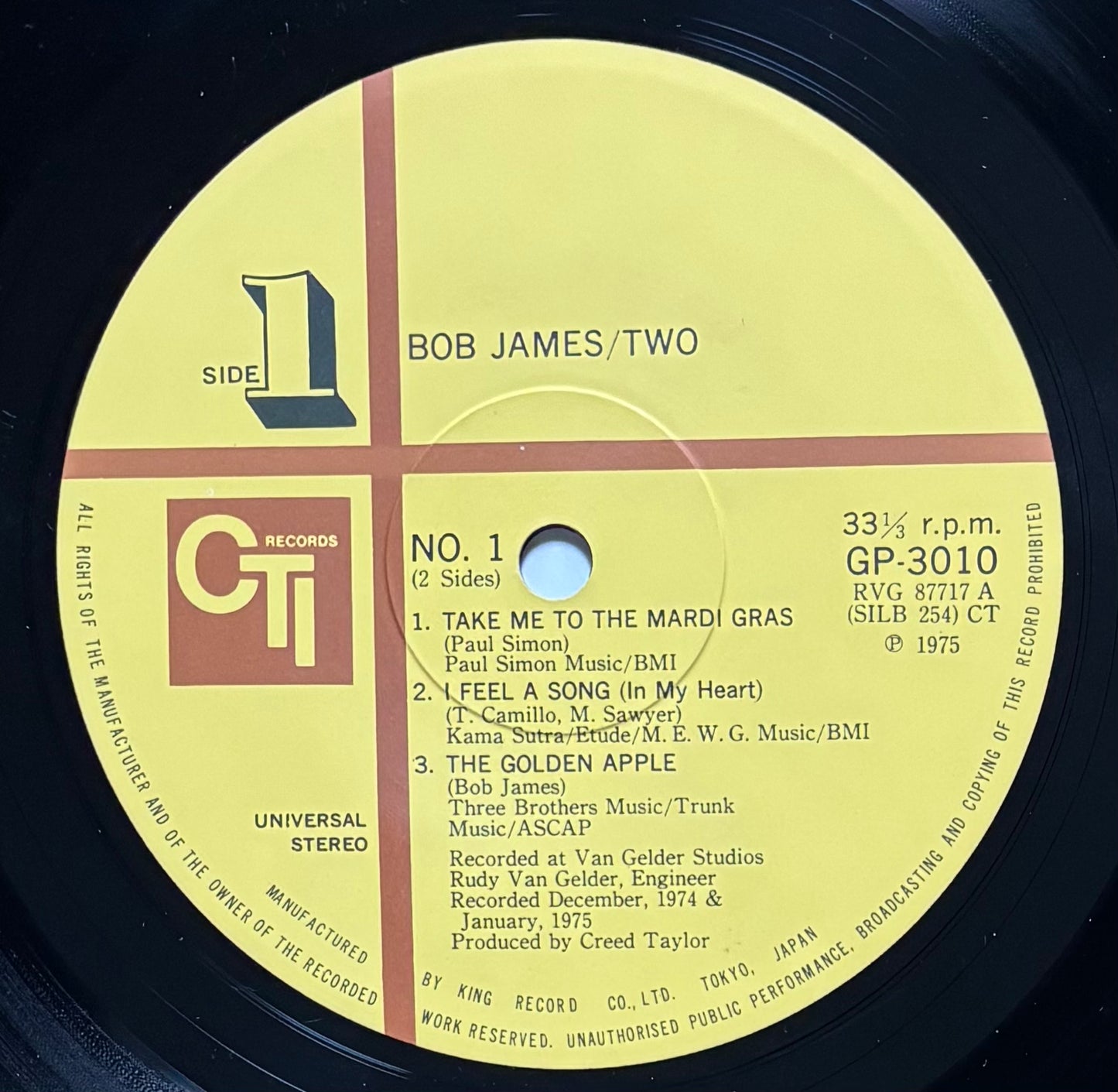 Bob James “Two” (1975) First Japanese Press