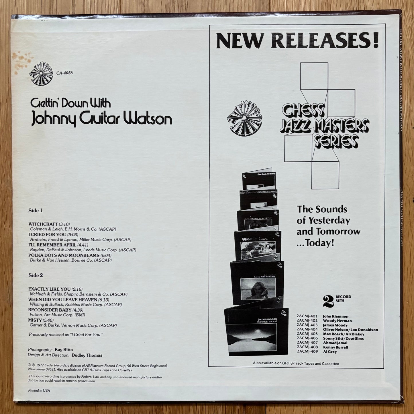 Johnny Guitar Watson “Gettin’ Down With” (1977) US reissue