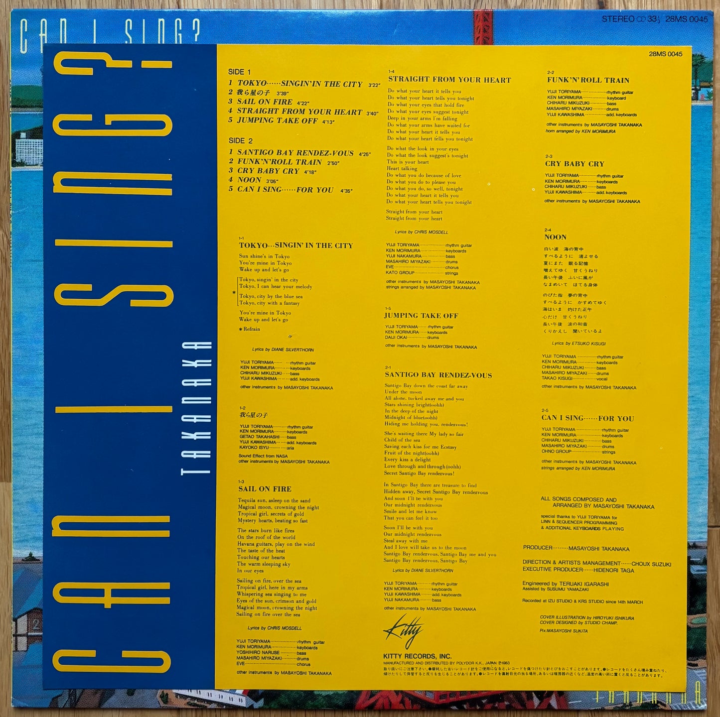 Masayoshi Takanaka "Can I Sing?" (1983) First Press