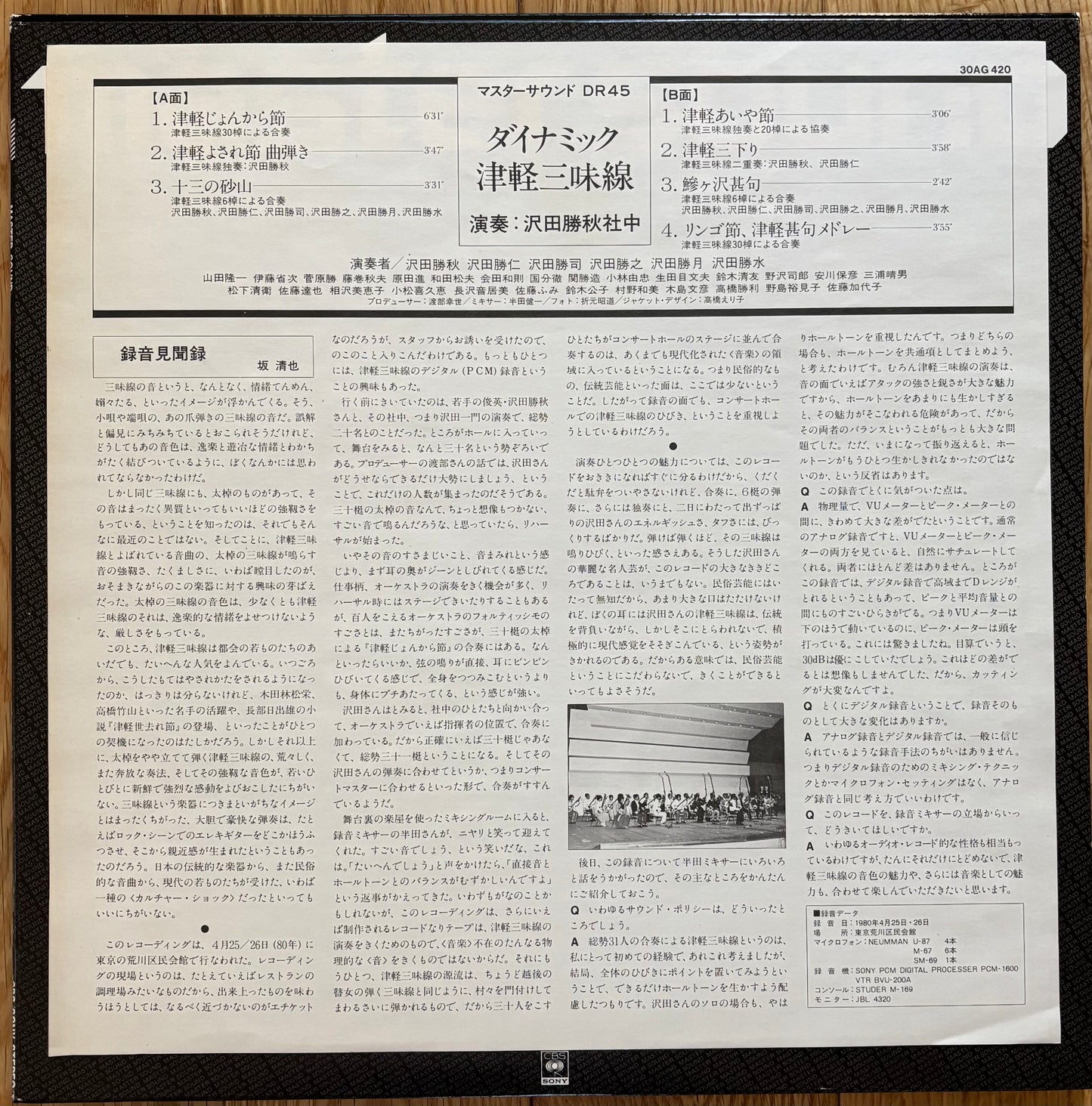 Dynamic Tsugaru Shamisen (1980) Plays On 45