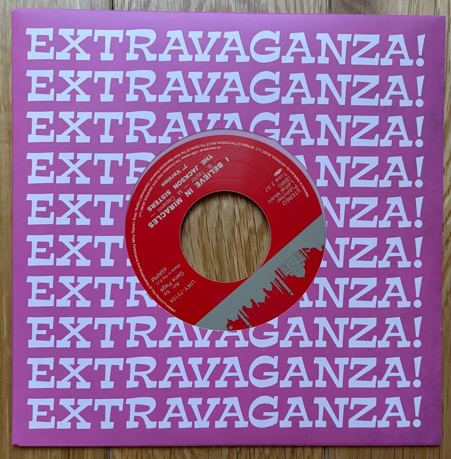 Jackson Sisters “I Believe In Miracles” 45 (2021) Japanese Reissue