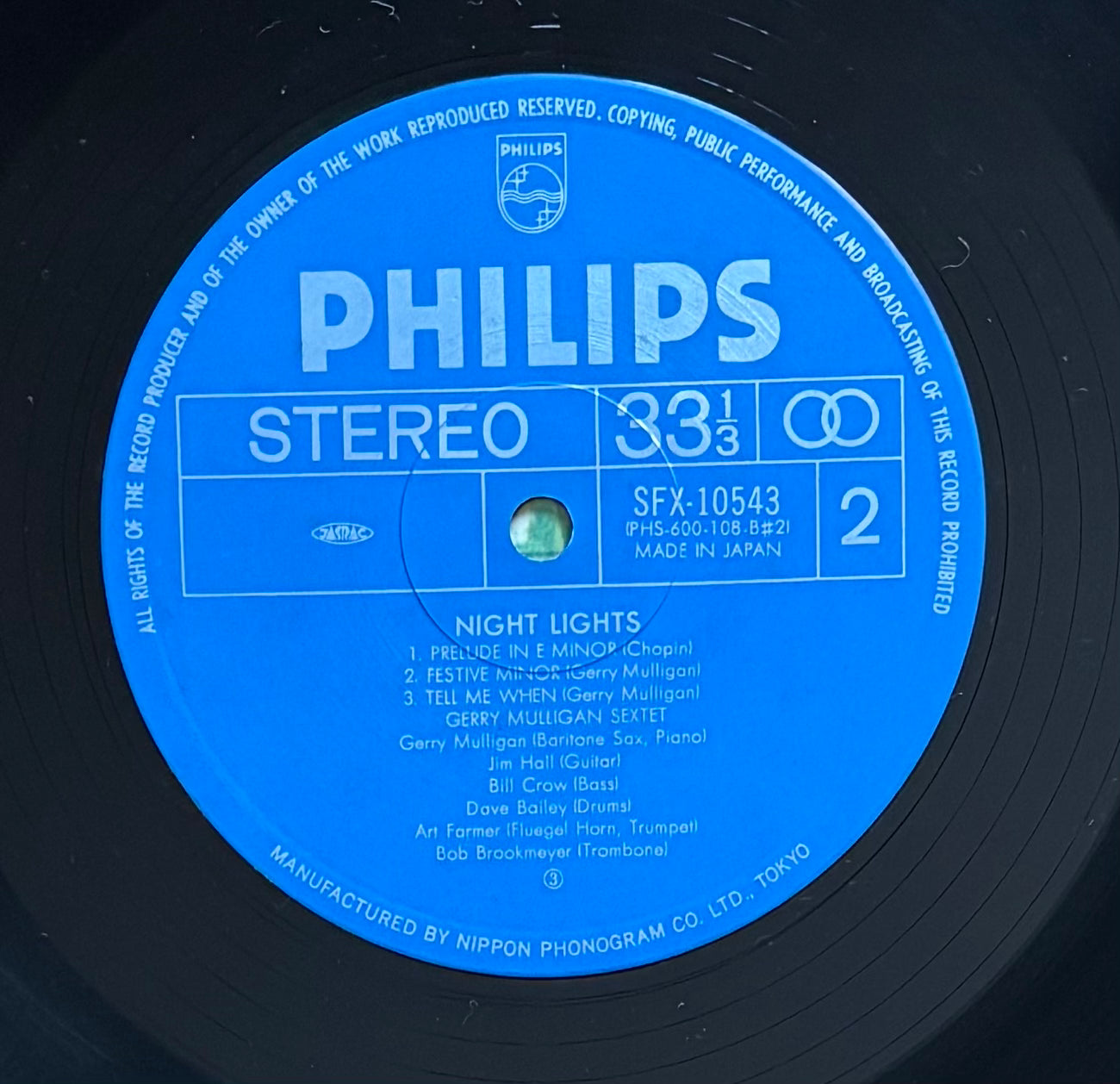 Gerry Mulligan "Night Lights" (1977) Japanese Reissue