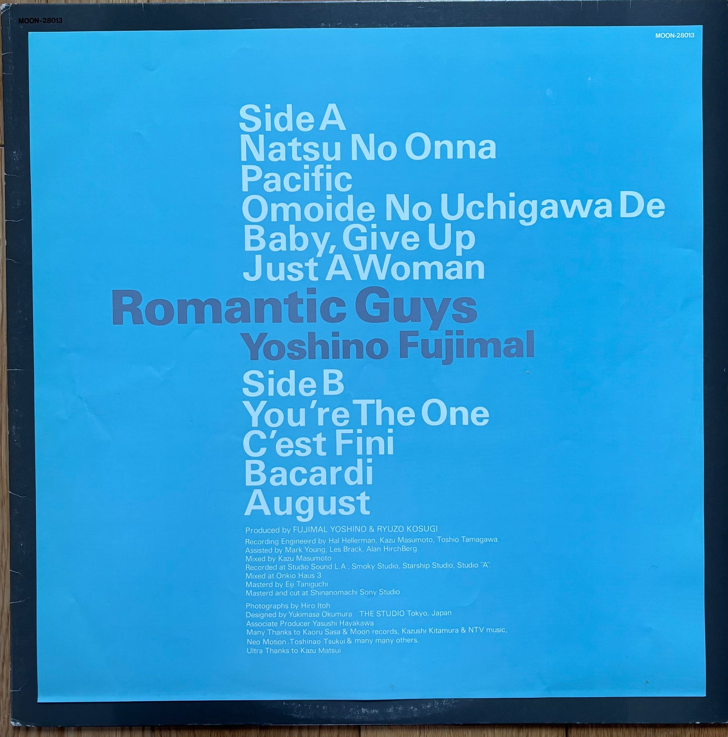 Yoshino Fujimal "Romantic Guys" (1983) First Press