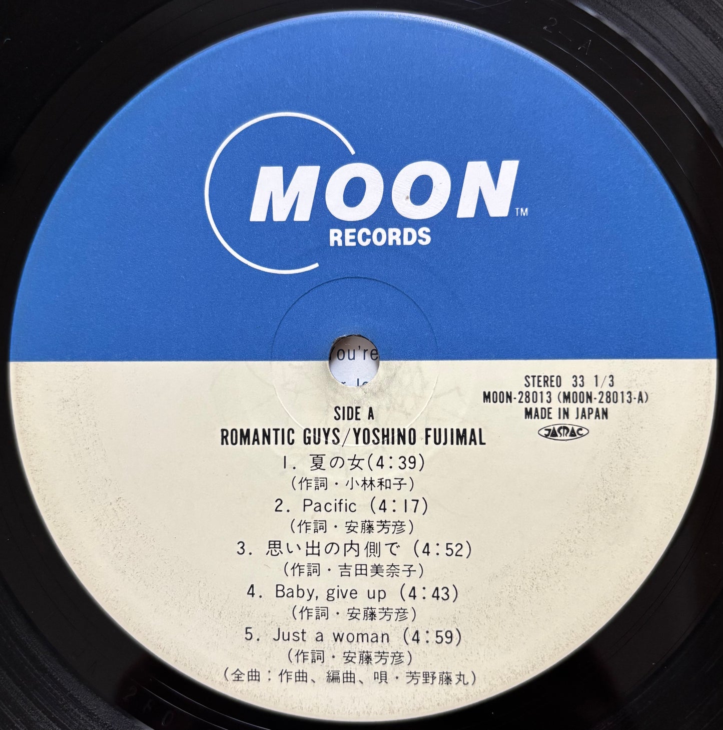 Yoshino Fujimal "Romantic Guys" (1983) First Press