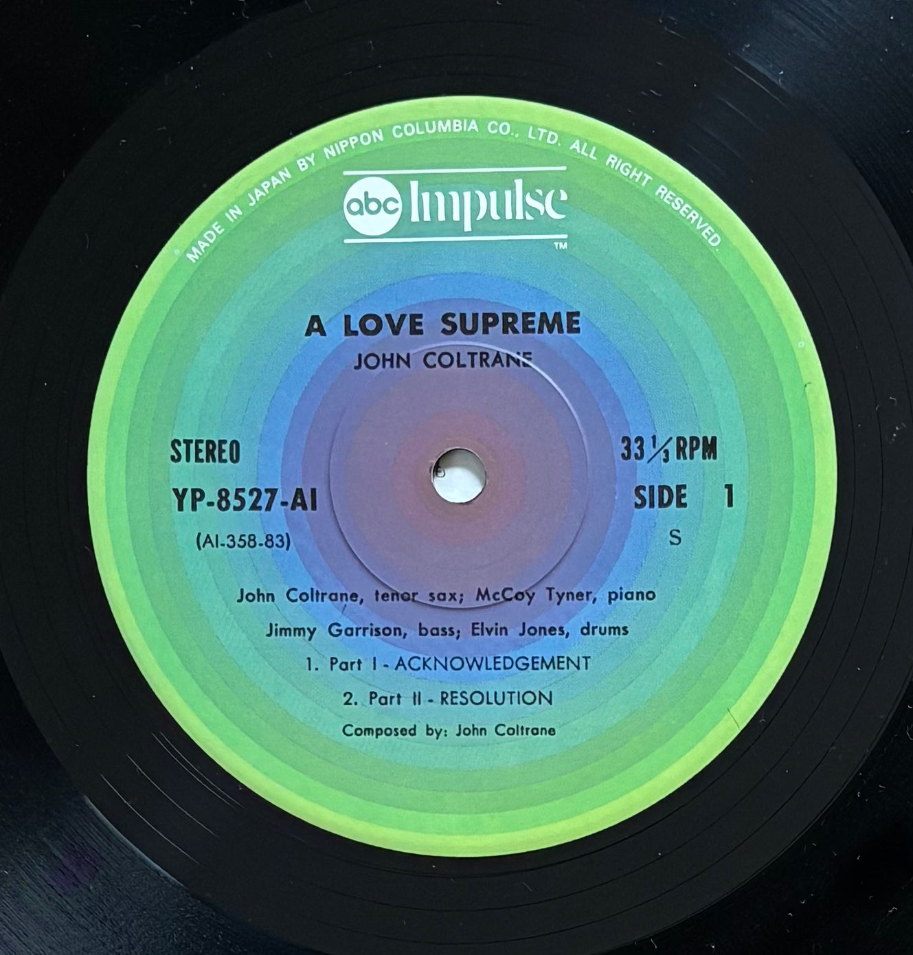 John Coltrane "A Love Supreme" (1976) Japanese Reissue