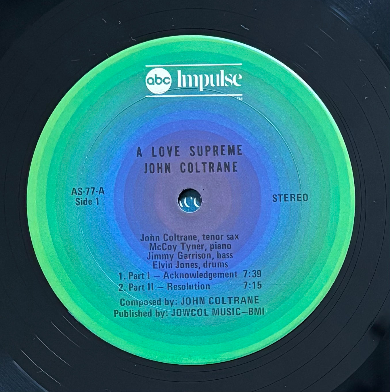 John Coltrane "A Love Supreme" (1974" US Reissue