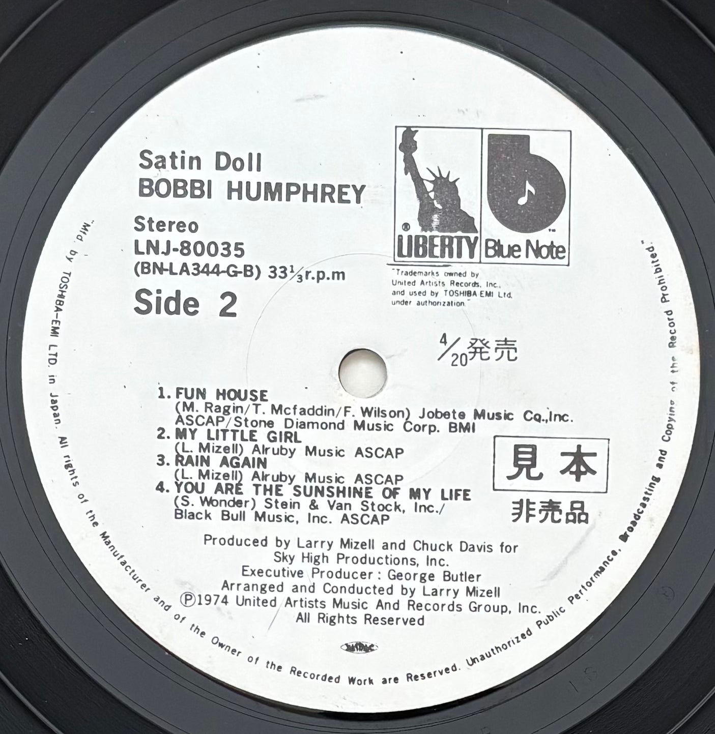Bobbi Humphrey "Satin Doll" (1975) Japanese Press / White Label Promo