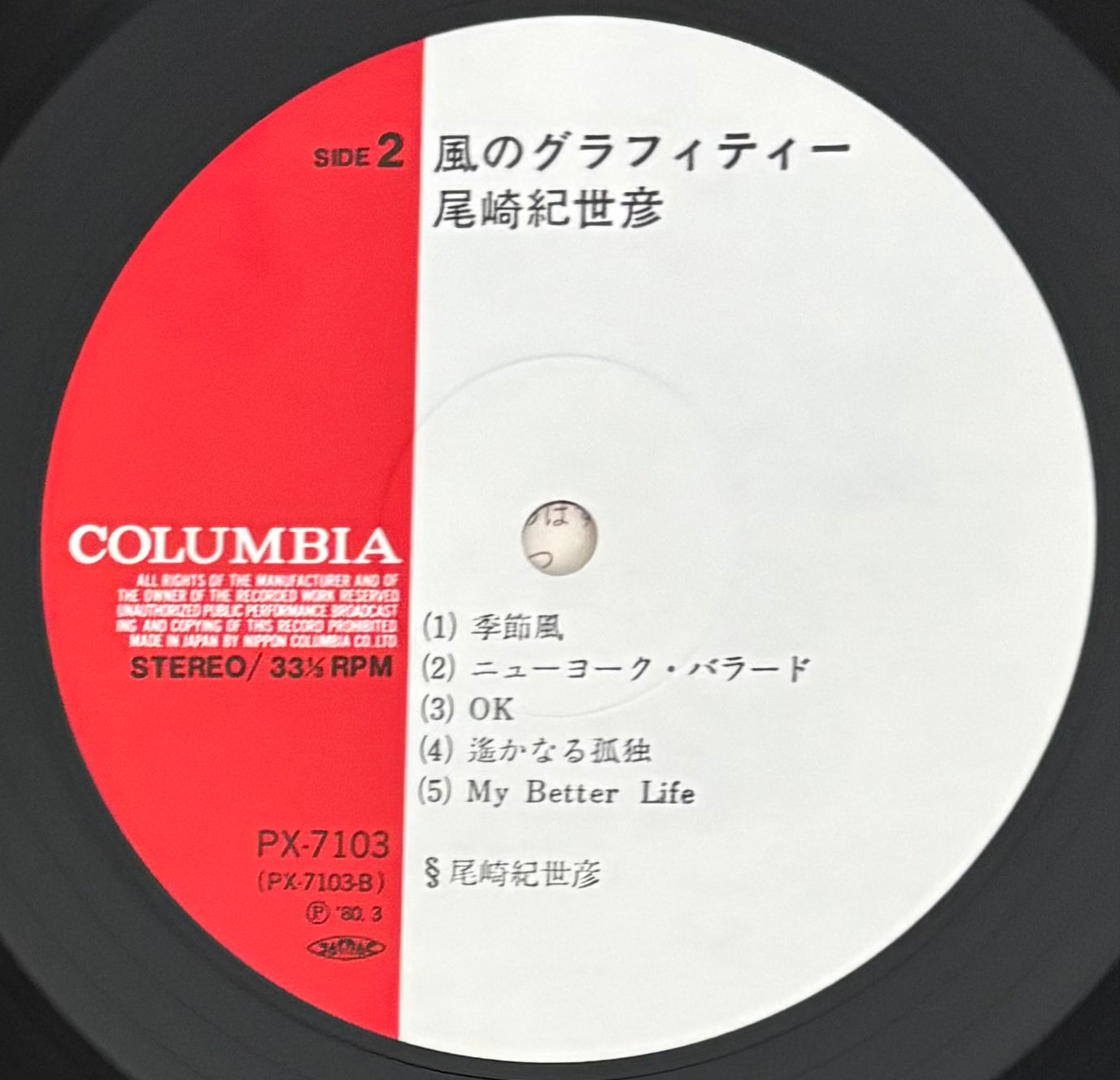 Kiyohiko Ozaki “Kaze No Graffiti” (1980)