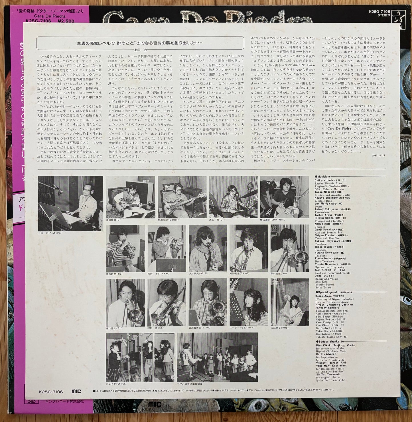 Chikara Ueda & The Power Station - Cara De Piedra (1982)