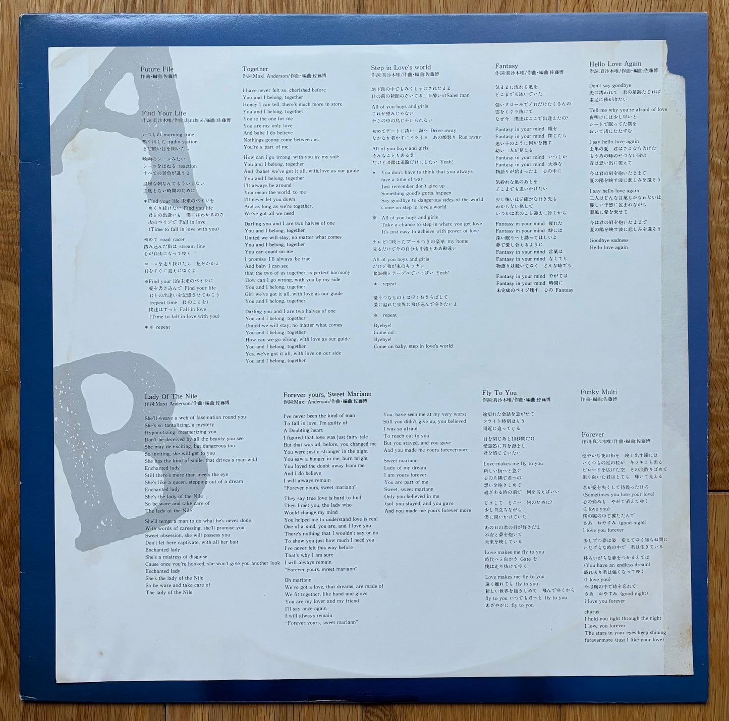 Hiroshi Sato “Future File” (1987) First Press