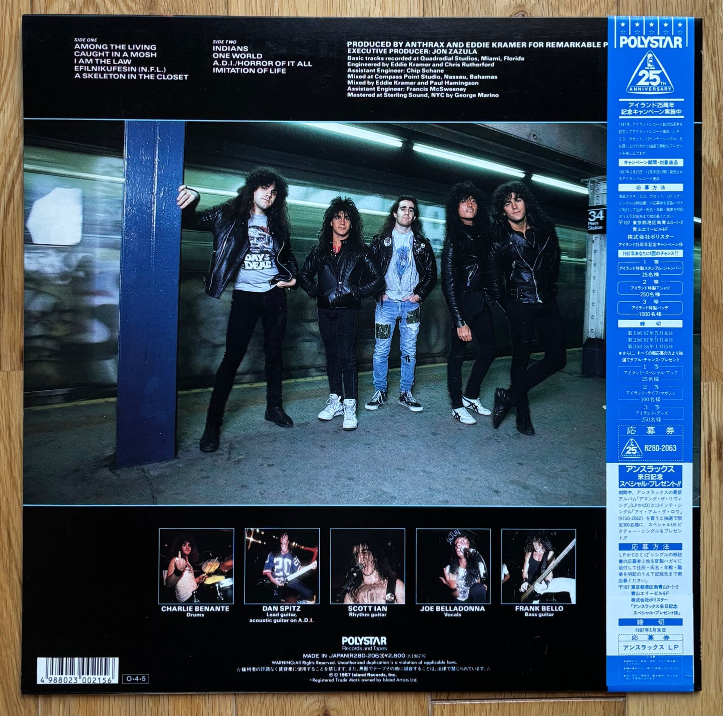 Anthrax "Among The Living" (1987) Japanese Press