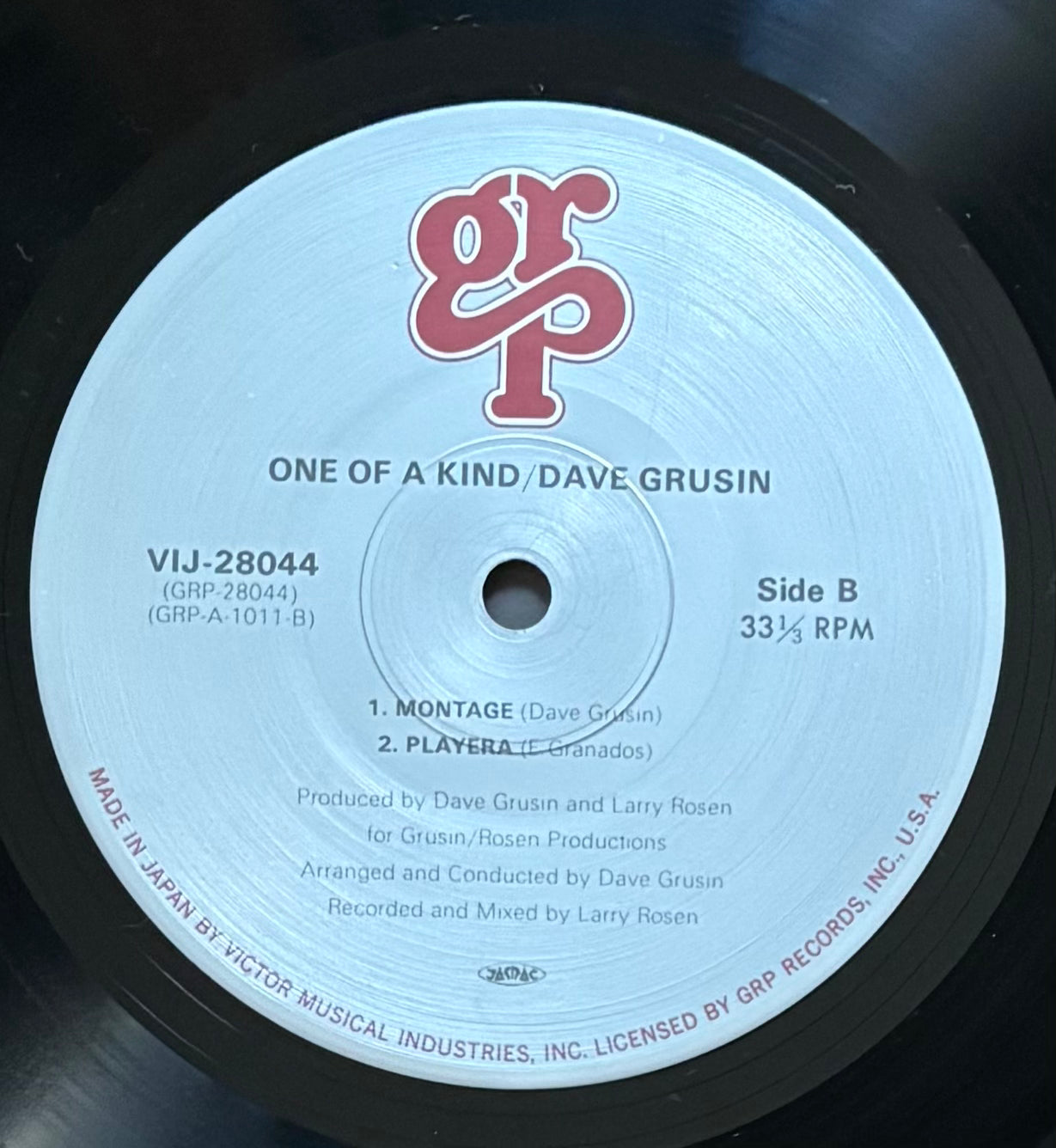 Dave Grusin "One Of A Kind" (1985) Japanese Reissue
