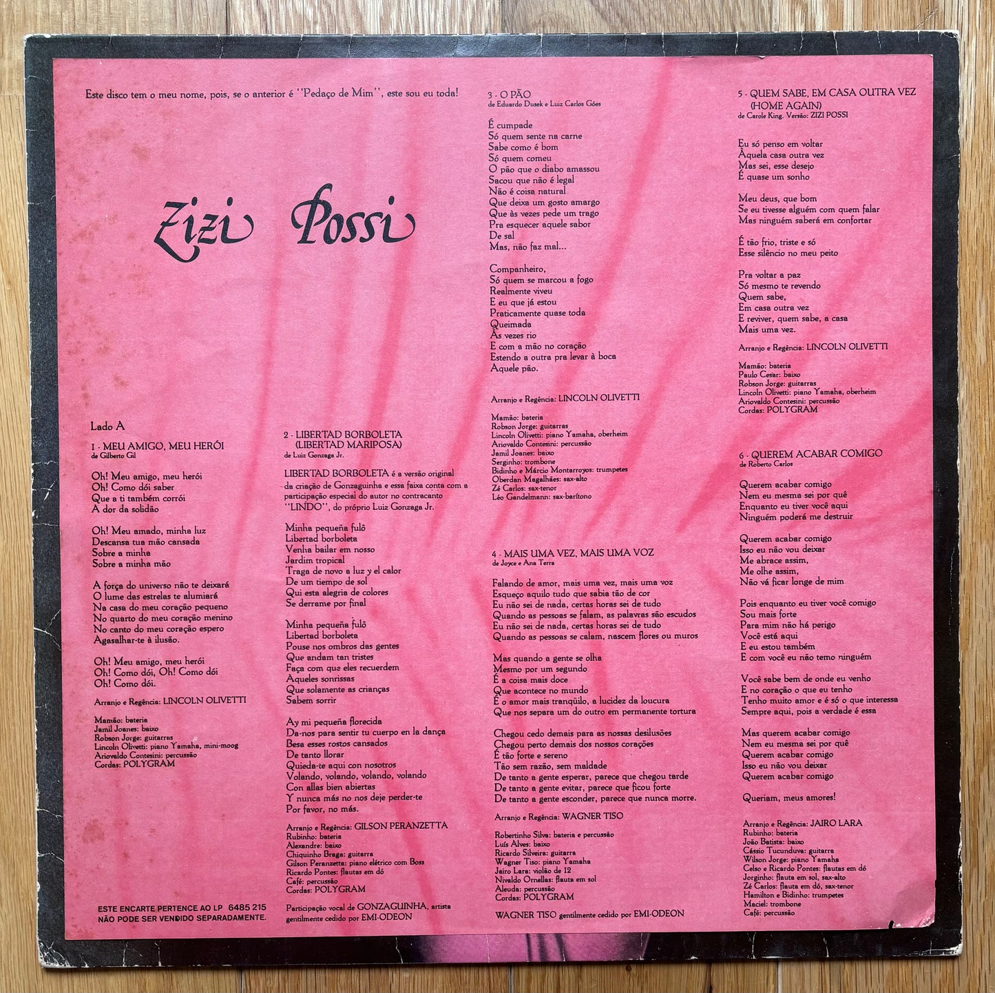 Zizi Possi “Self Titled” (1980) First Brazilian Press