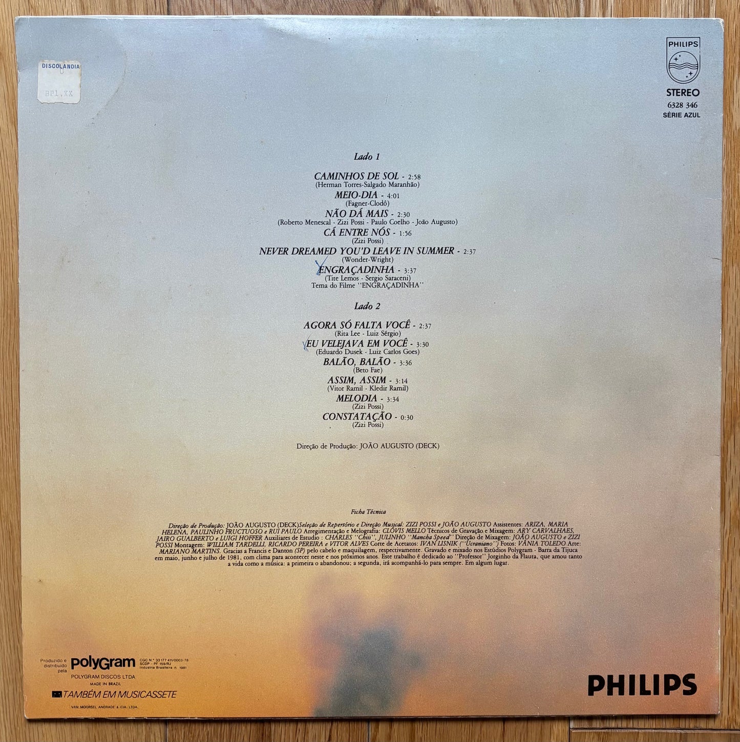 Zizi Possi “Um Minuto Além (1981) First Brazilian Press