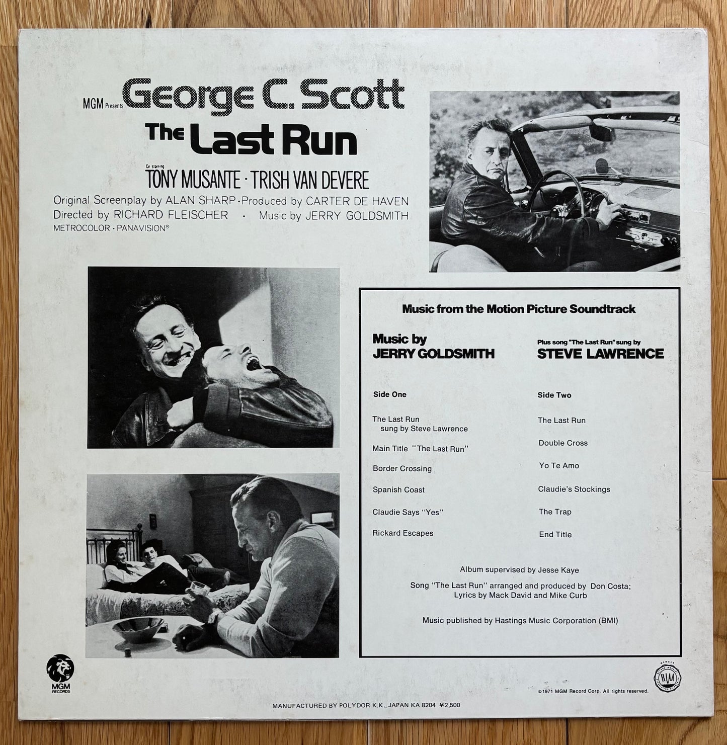 Jerry Goldsmith "The Last Run" (1982) Japanese Press