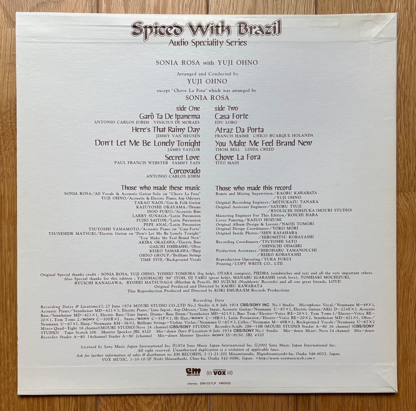Sonia Rosa with Yuji Ohno “Spiced With Brazil” (2002 reissue)
