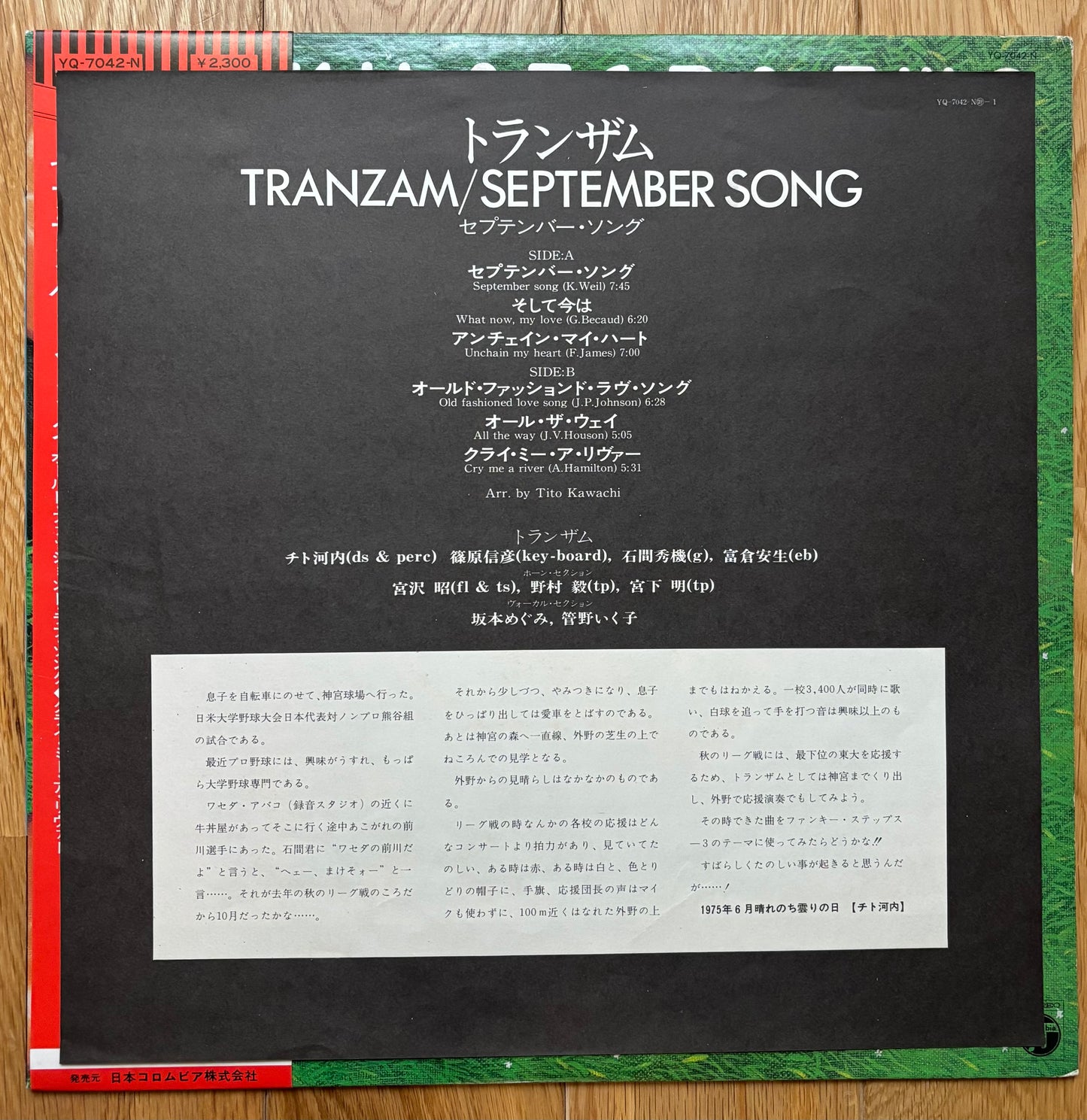 Tranzam "Funky Steps Two" (1976) Reissue