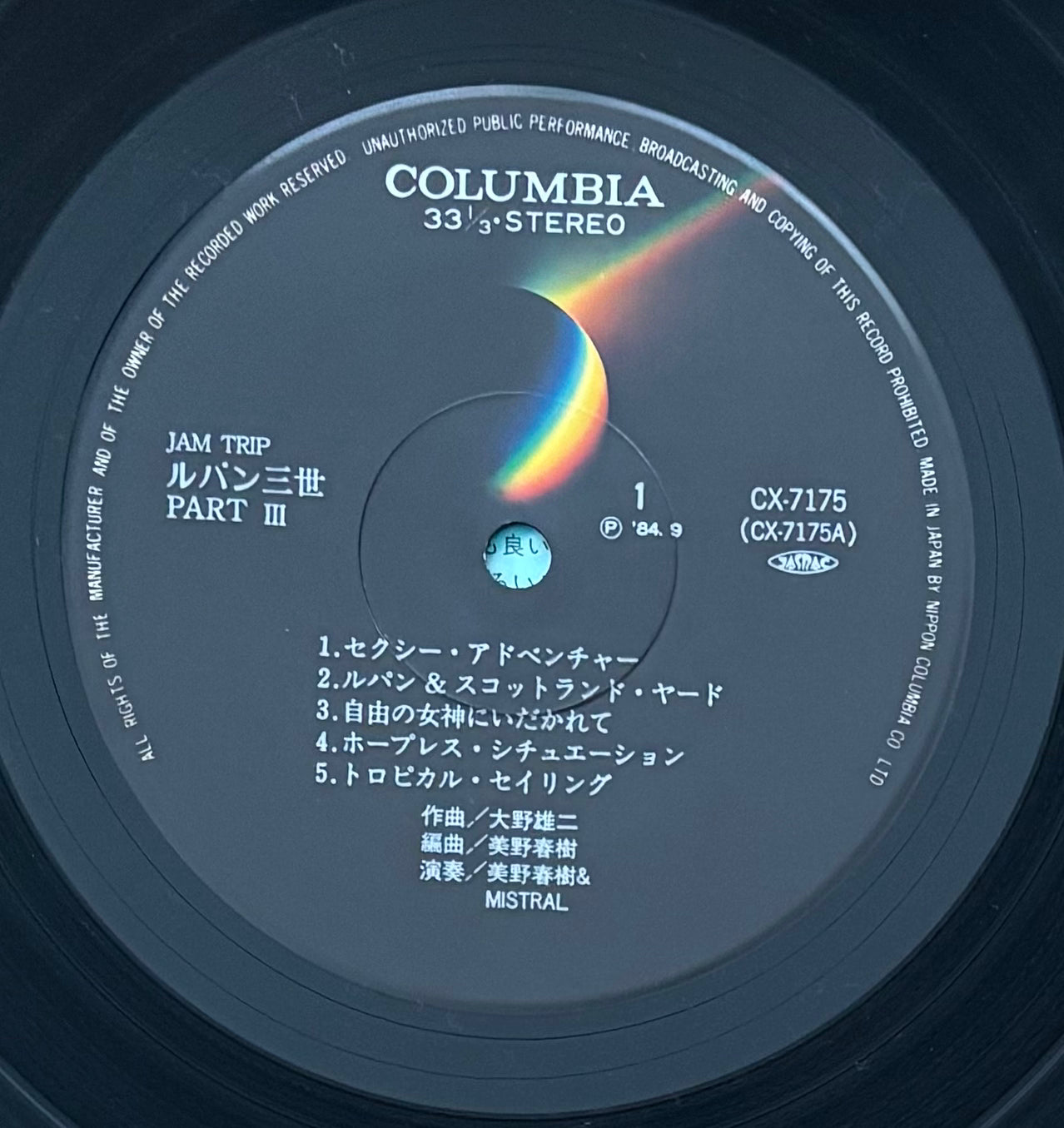 Haruki Mino & Mistral (arranged by Yuji Ohno) “Lupin The 3rd Part III” (1984)