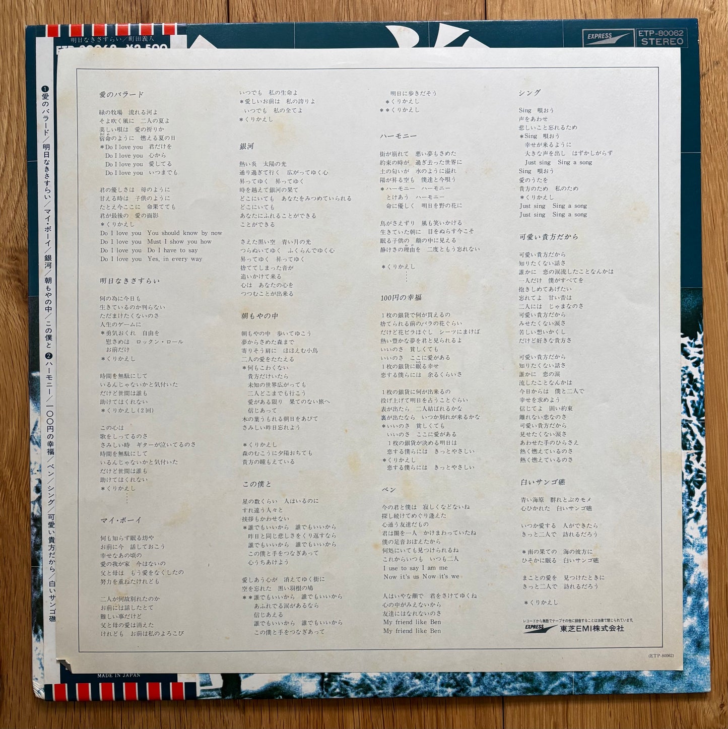 Yoshito Machida “Asu Naki Sasurai” (19??)