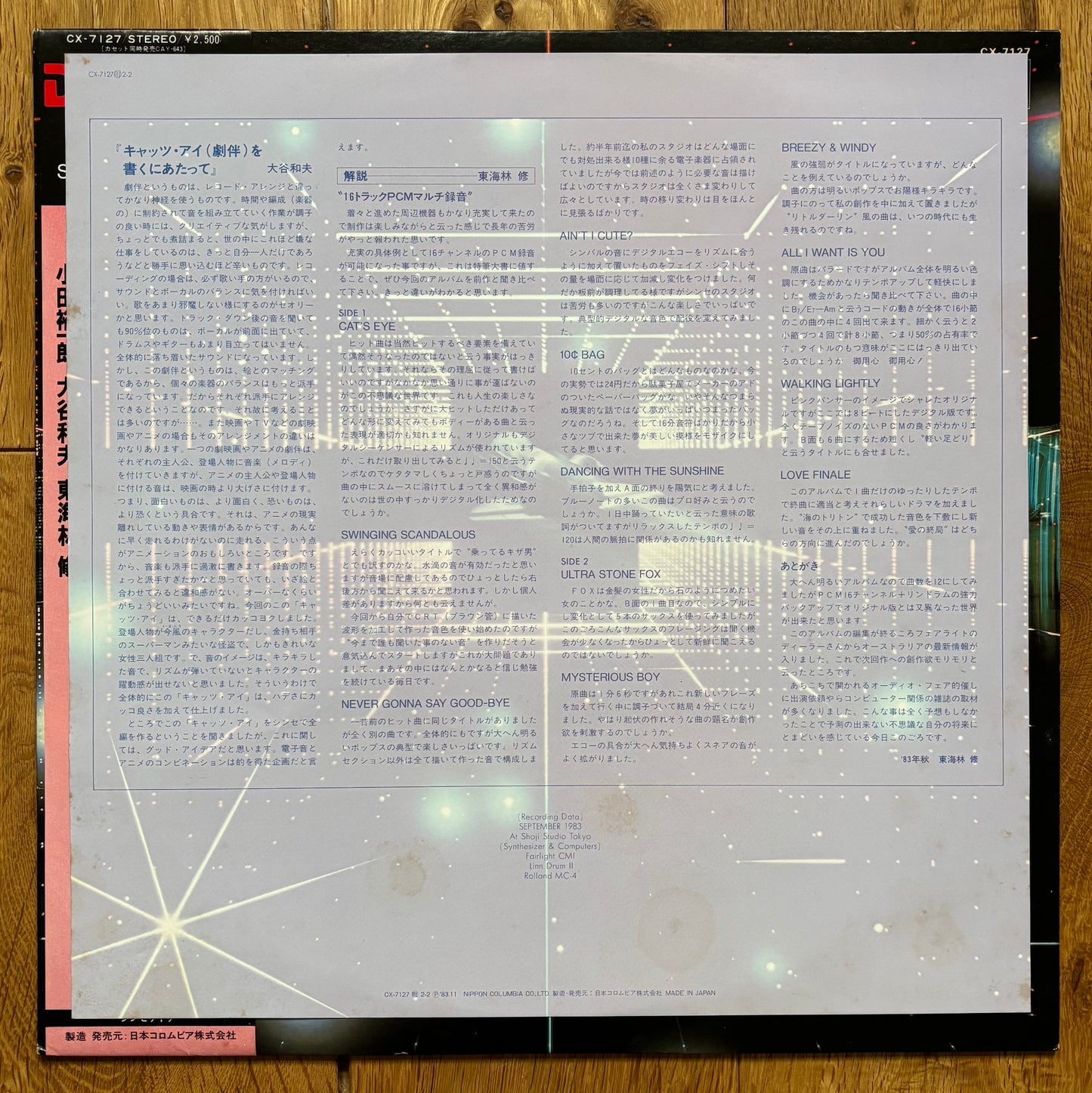 Osamu Shoji “Cat’s Eye - Synthesizer Fantasy” (1983)