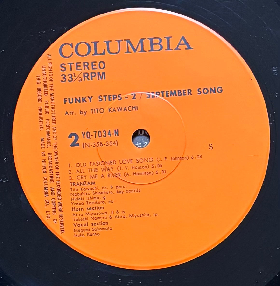 Tranzam “Funky Steps Two” (1975) First press