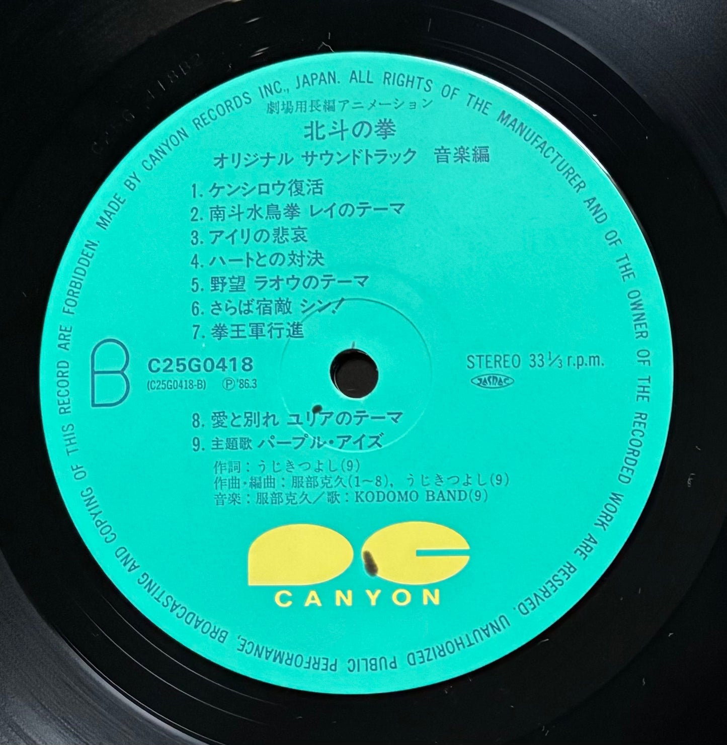Katsuhisa Hattori “北斗の拳” aka “Fist Of The North Star” (1986)